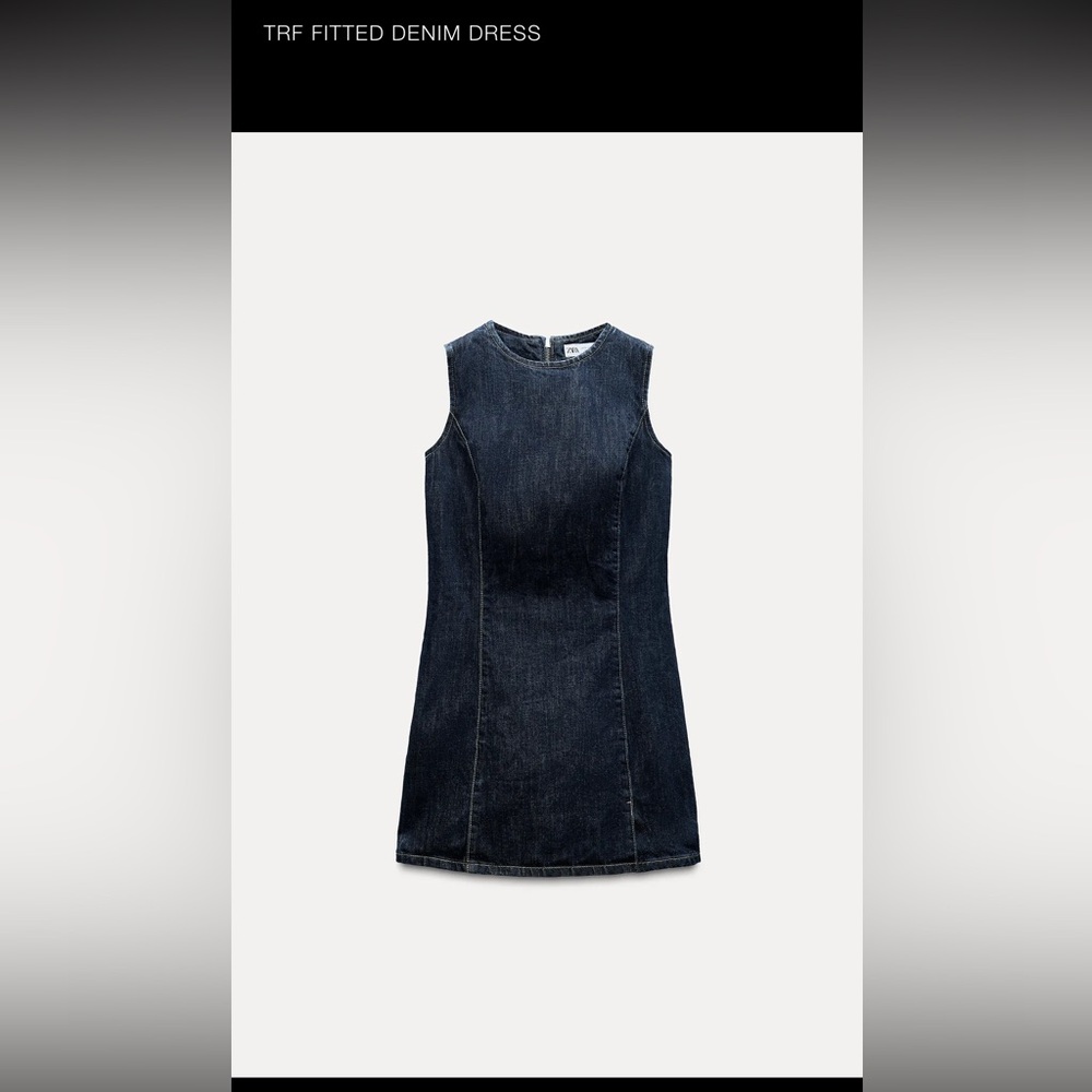 Zara Dark Blue Denim Dress